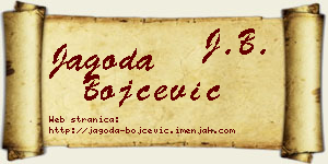 Jagoda Bojčević vizit kartica